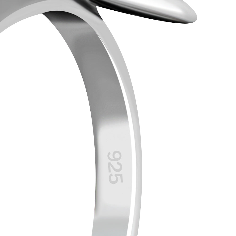 Ethnic Style Rose Flower Silver Ring