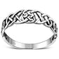 Celtic Knot Plain Sterling Silver Ring