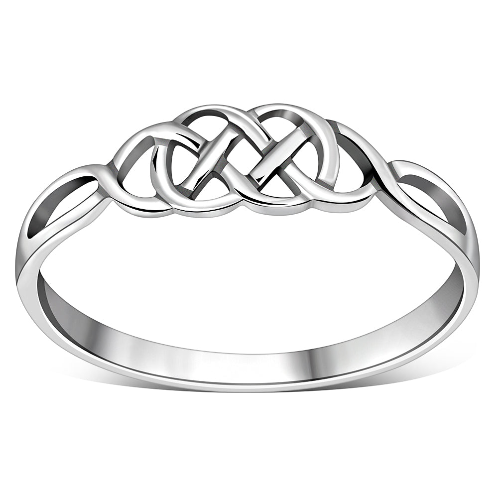 Delicate Celtic Knot Sterling Silver Ring