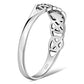 Celtic knot Heart Ring, Plain Solid Sterling Silver
