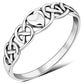 Celtic knot Heart Ring, Plain Solid Sterling Silver