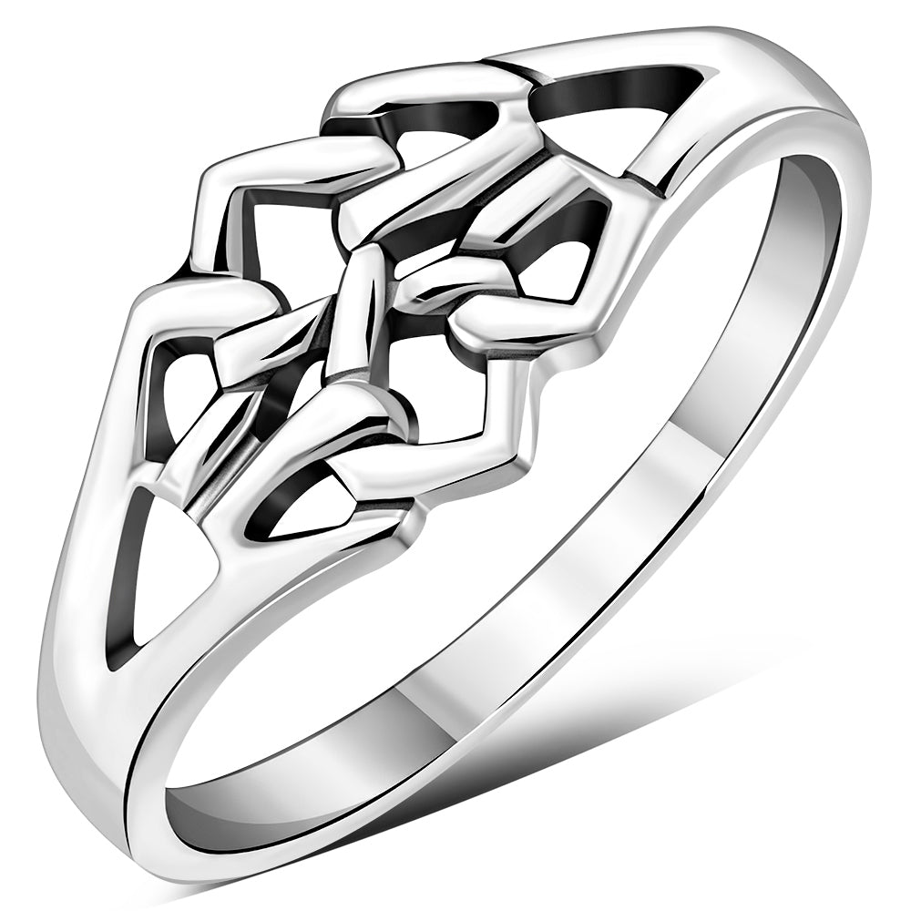 Delicate Celtic Knot Silver Ring