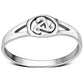 Plain Silver Triskele Triple Spiral Ring