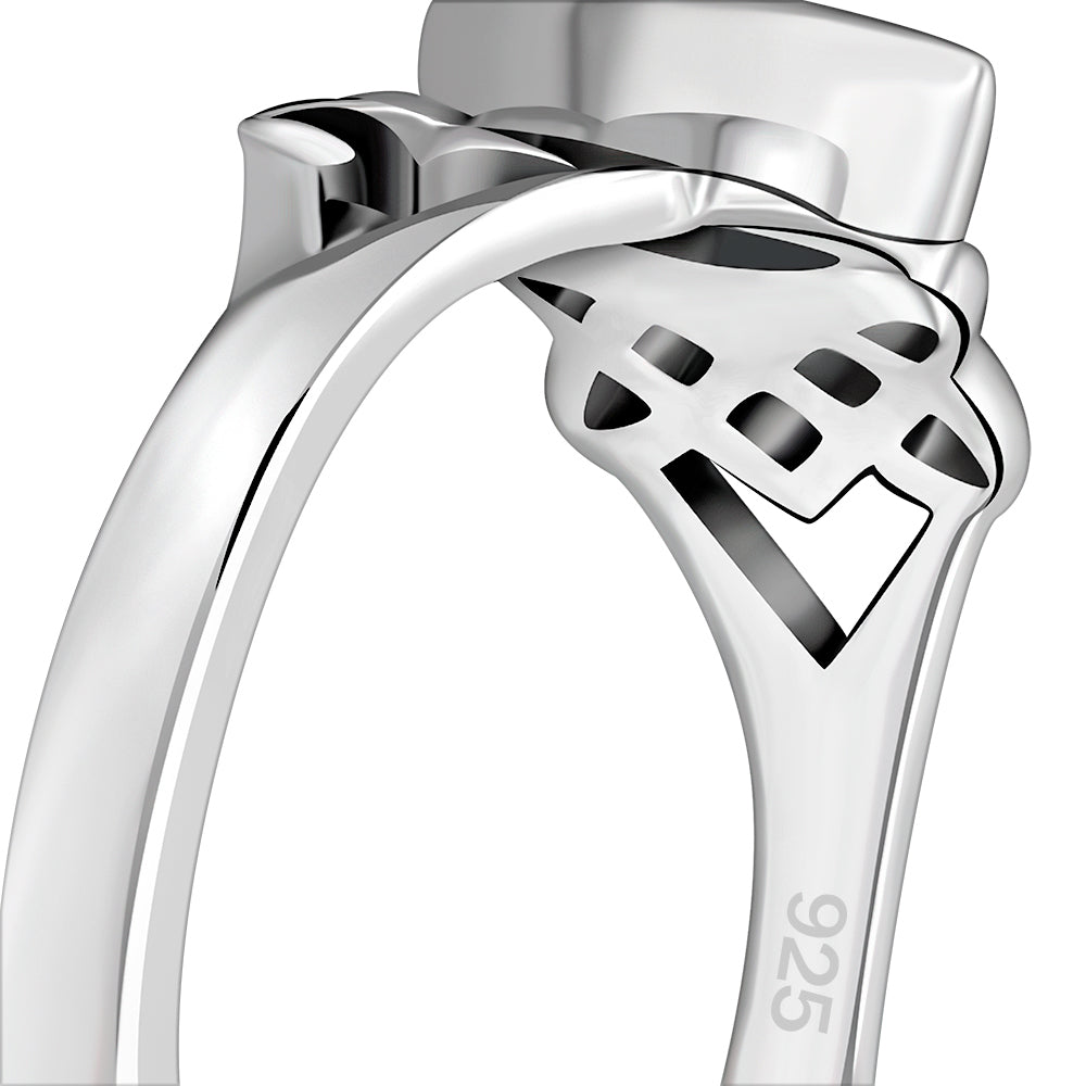 Plain Silver Triskele Triple Spiral Ring