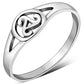 Plain Silver Triskele Triple Spiral Ring