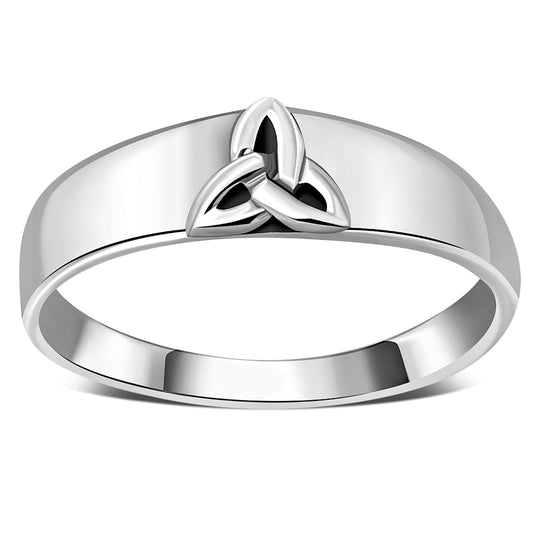 Plain Simple Celtic Trinity Knot Silver Ring