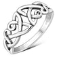 Unique Celtic Trinity knot Design Silver Ring