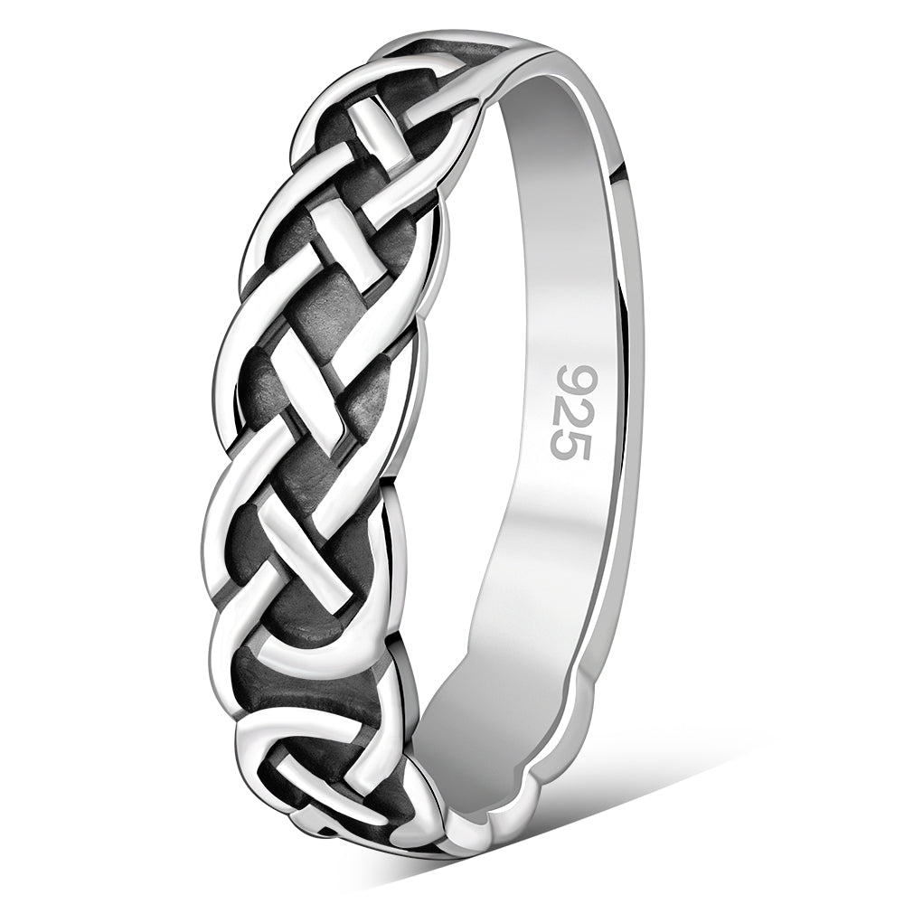 Plain Celtic Knot Sterling Silver Ring