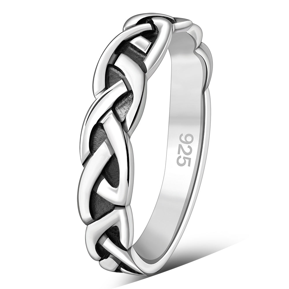 Plain Celtic Knot Sterling Silver Ring
