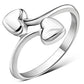 Sterling Silver Hearts Ring