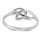 Plain Celtic Trinity Silver Ring