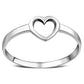 Plain Silver Heart Ring