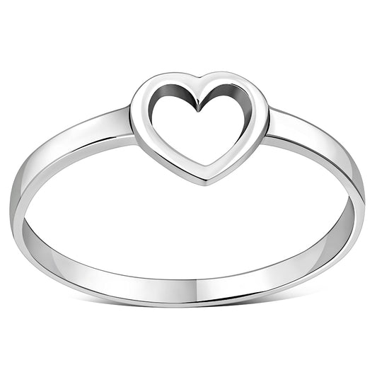 Plain Silver Heart Ring