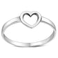 Plain Silver Heart Ring