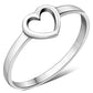 Plain Silver Heart Ring