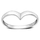Simple Classic Silver V Shaped Band Ring.