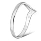 Simple Classic Silver V Shaped Band Ring.