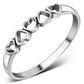 Simple Hearts Sterling Silver Ring