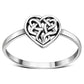 Plain Silver Celtic Knot Heart Ring