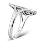 Victorian Style Light Plain Silver Ring