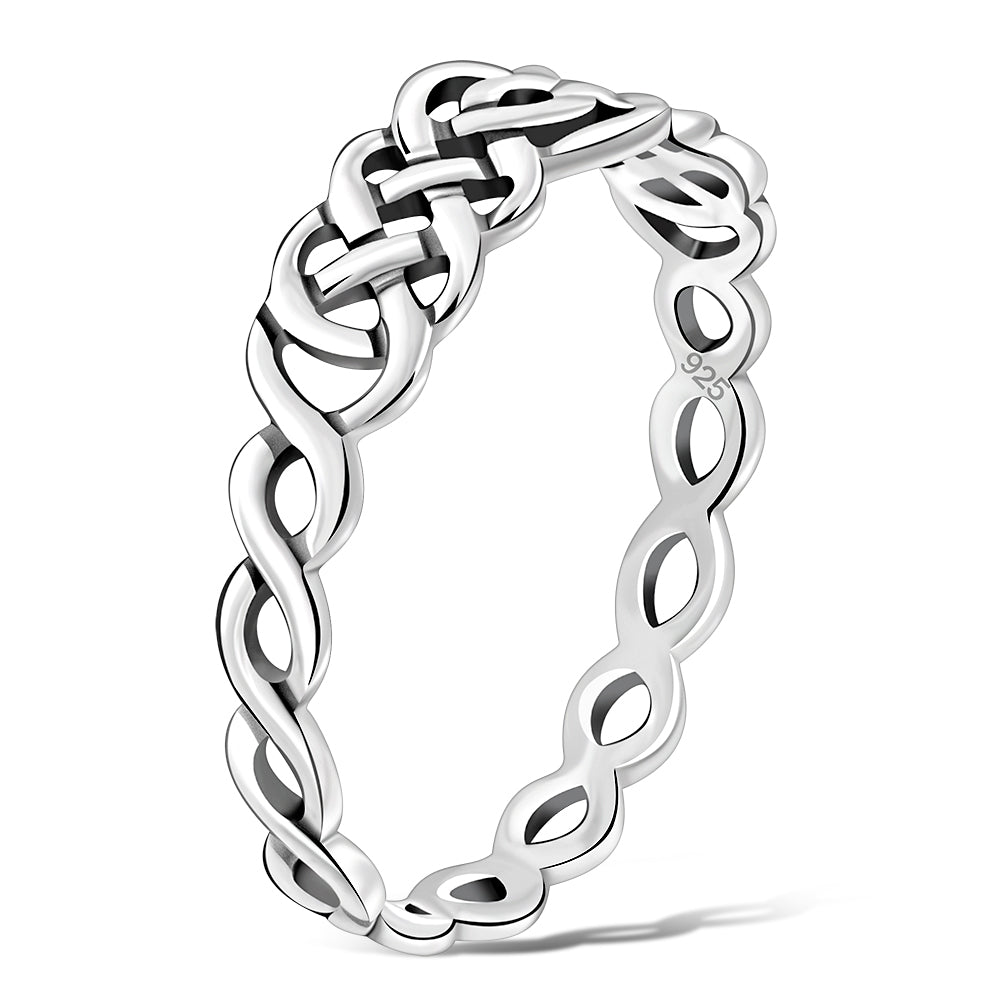 Plain Silver Celtic Knot Ring