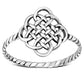 Twisted Shank Plain Celtic Knot Silver Ring