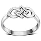 Delicate Plain Celtic Knot Silver Ring