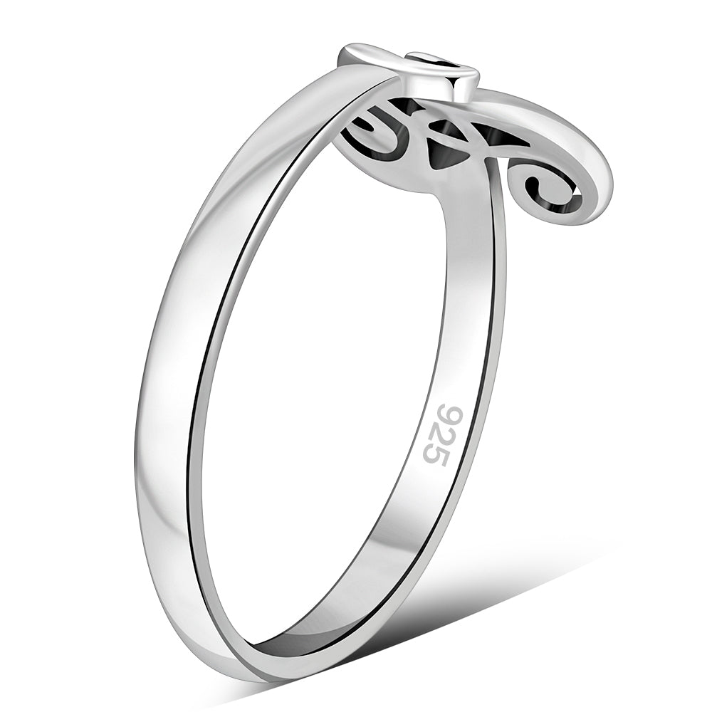 Plain Celtic Triskele Triple Spiral Silver Ring