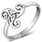 Plain Celtic Triskele Triple Spiral Silver Ring