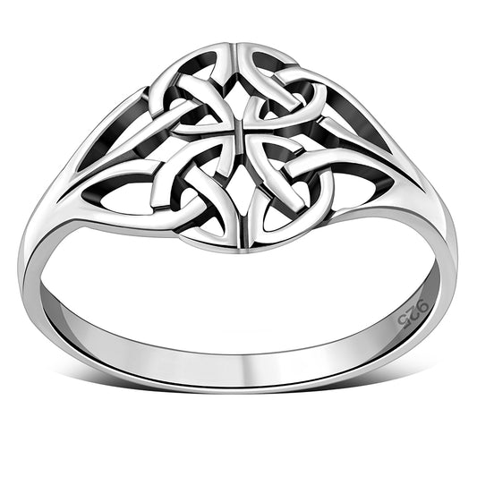 Plain Celtic Trinity Knot Silver Ring