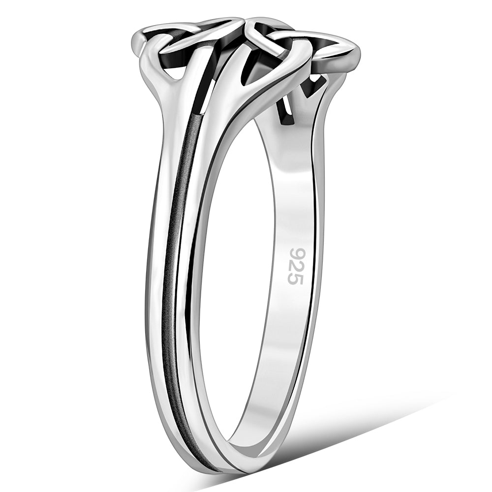 Plain Celtic Trinity Knot Silver Ring