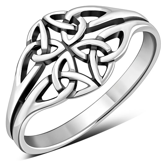 Plain Celtic Trinity Knot Silver Ring