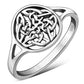 Round Design Celtic Trinity Knot Silver Ring