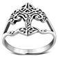 Tree of Life Celtic Knot Plain Silver Ring