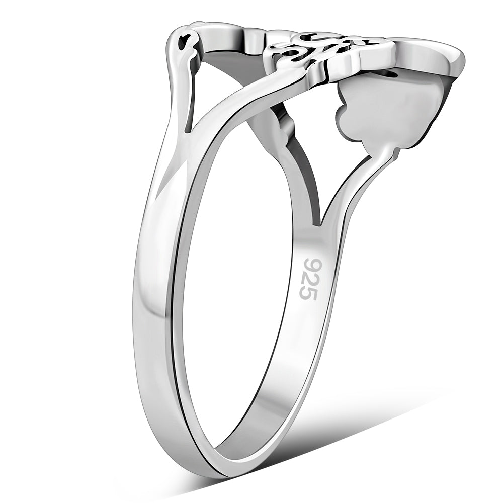 Tree of Life Celtic Knot Plain Silver Ring