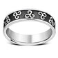 Celtic Triskele Triple Spiral Band Silver Ring