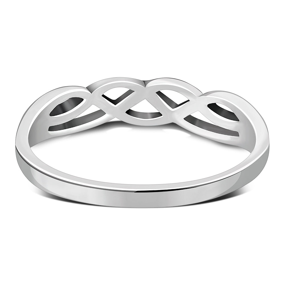 Celtic Knot Plain Silver Band Ring