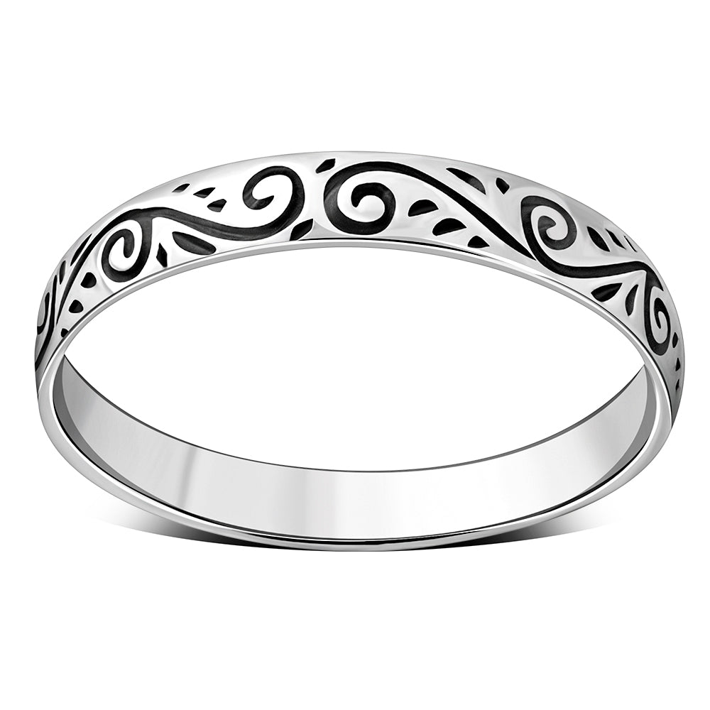 Ethnic Style Sterling Silver Band Ring