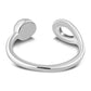 Cubic Zirconia Silver Toe Ring