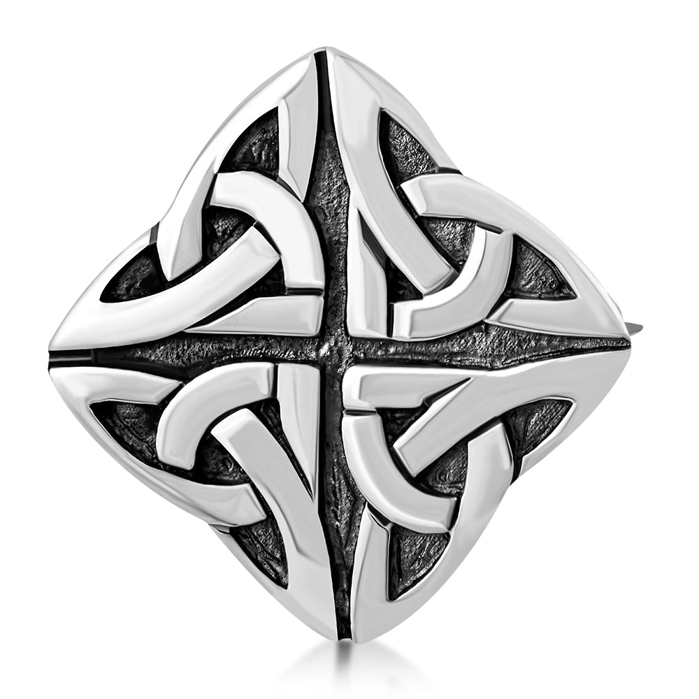 Trinity Knot Sterling Silver Brooch