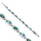 Abalone Shell Oval links Sterling Silver Bracelet