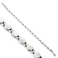 Mother Of Pearl Shell Round Circle Links Silver Bracelet
