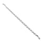 Mother Of Pearl Shell Round Circle Links Silver Bracelet