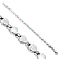 Mother Of Pearl Shell Love Heart Links Silver Bracelet