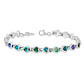 Abalone Shell Love Heart Links Silver Bracelet