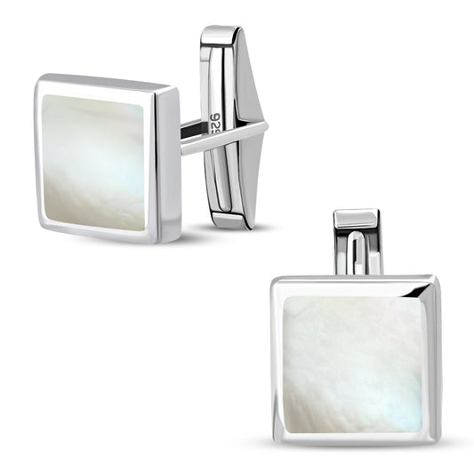 Sterling Silver Mother of Pearl Cufflinks