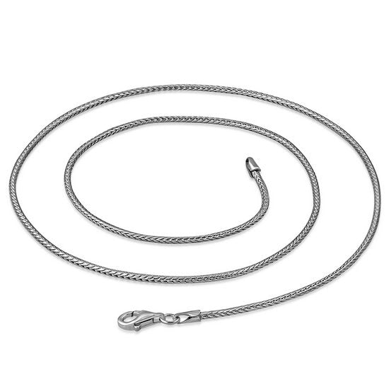 1.5mm-Wide | Sterling Silver Fox Tail Round Chain