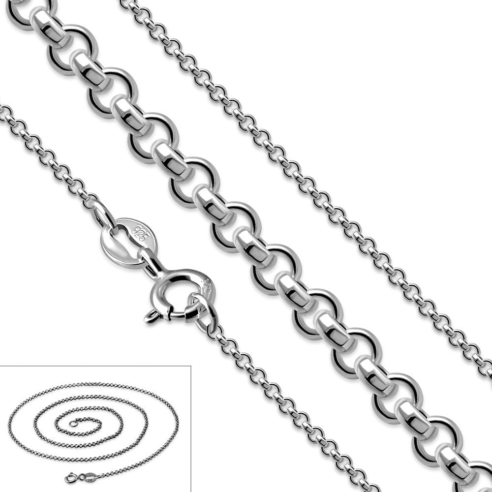 1.5mm-Wide | Sterling Silver Rolo Link Chain
