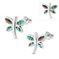 Butterfly Stud Abalone Shell Sterling Silver Earrings