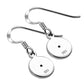 Mother of Pearl Round Silver Earrings